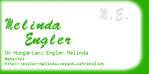 melinda engler business card